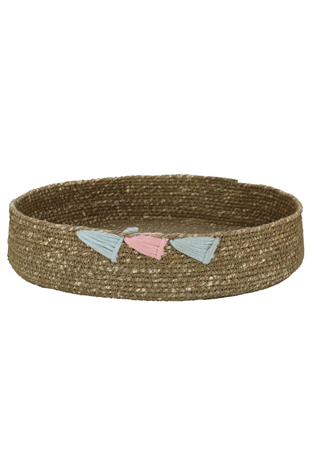 Basket, 5.5 cm, Green-Olive Triangle