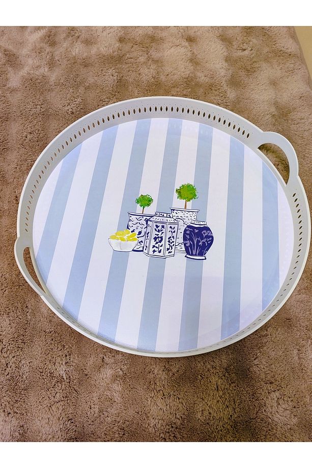 Carine Yuvarlak Örgü Tepsi - 38 cm - 8