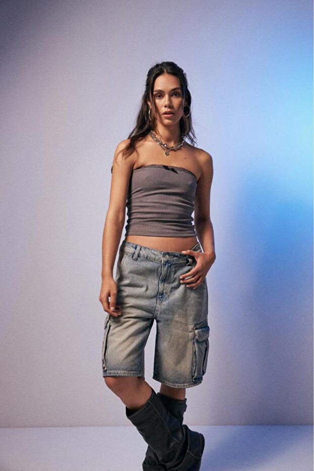 قميص قصير بدون حمالات - 4