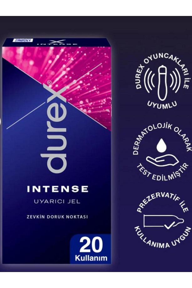 Intense Uyarıcı Jel 10 ml (20 Kullanım) Durex Play Çilekli Kayganlaştırcı Jel+Geciktirici ve kelepçe - 3