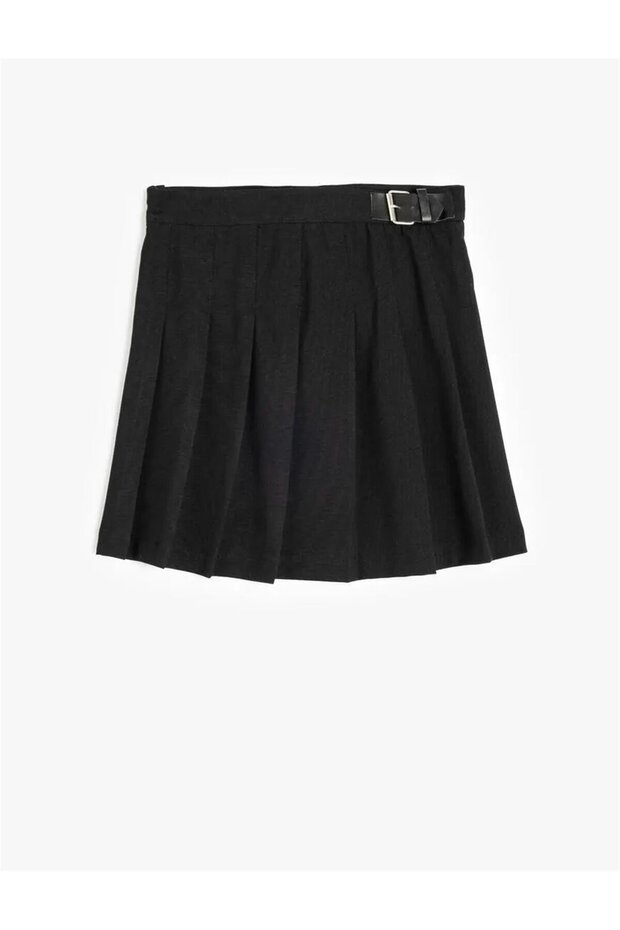 5Wkg70006Aw 999 Black Girl's Viscose Woven Skirt