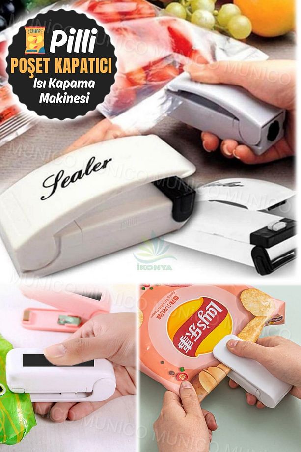 Poşet Ağzı Kapama Makinesi Poşet Kapatıcı Yapıştırma Kapama Aleti Mini Poşet Kapatıcı Press Makinesi - 8