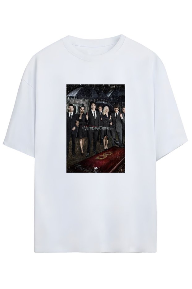 The Vampire Diaries Designed Unisex Oversize Cotton T-Shirt