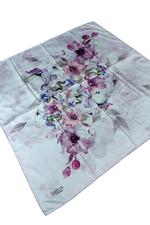 إميليا رايون وشاح منقوش بالزهور 90x90 سم