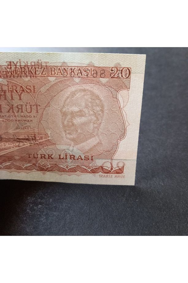 399636856c0919d0c2 6.Emisyon 3.Tertip G55 Serisi Çil 20Lira Eski kağıt para - 4
