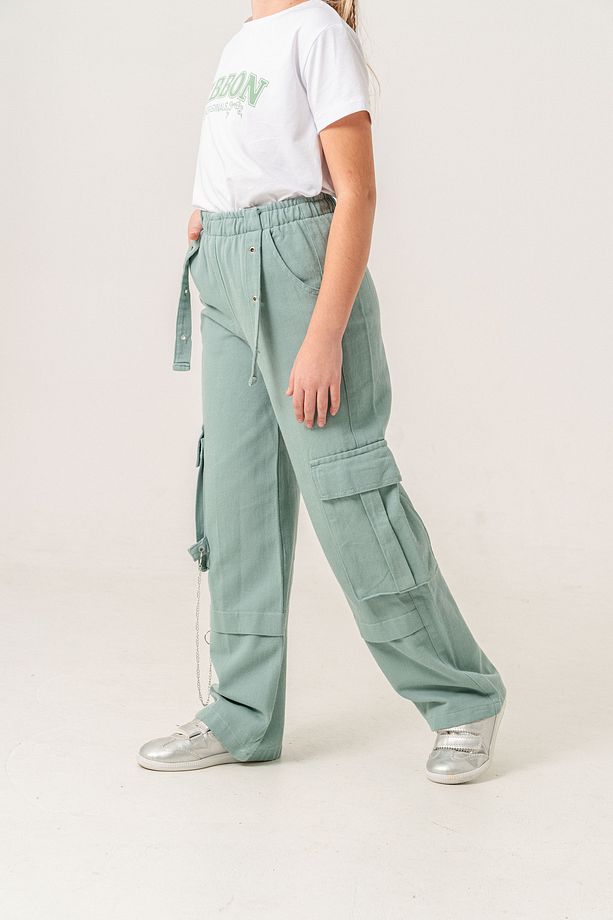 Kız Çocuk Şort Keten Pantolon 2568 - 3