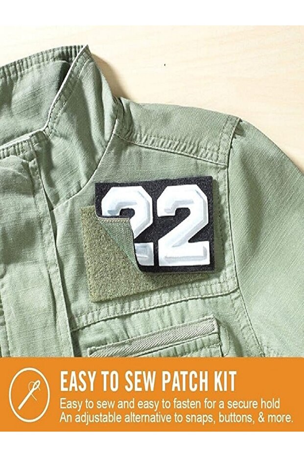 Rectangular Shaped Removable Sew On Patch Kit - 1