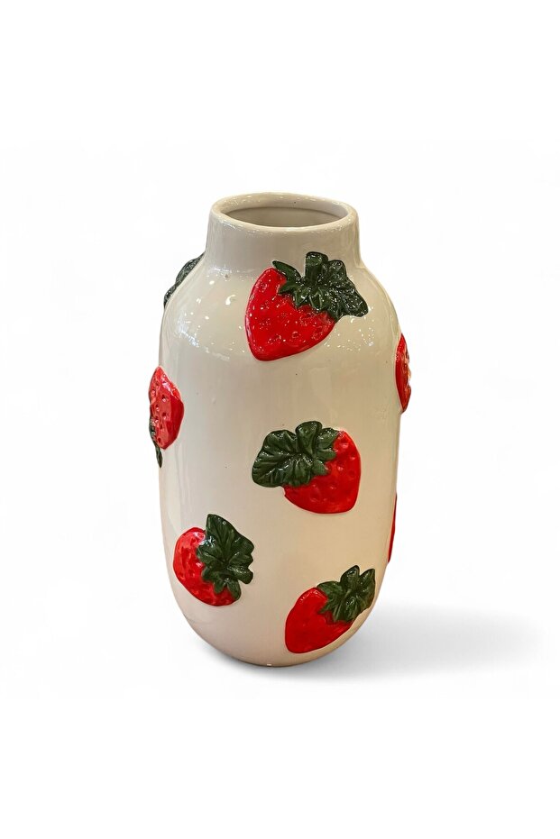Seramik Çilek Vazo - 1