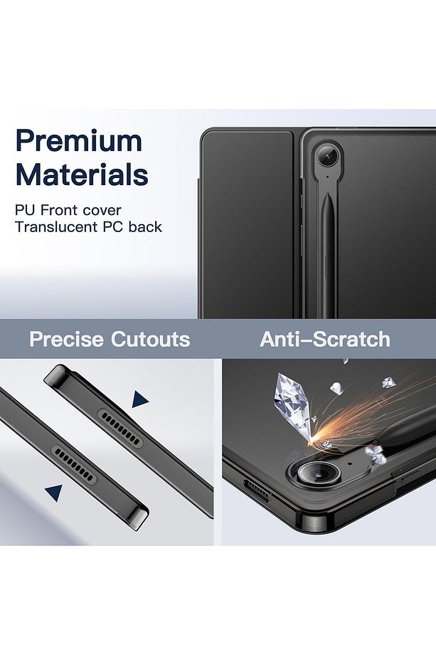 Samsung Galaxy S10 Fe Plus 13.1 inç Kılıf Smart Case Akıllı Uyku Modlu 360 Tam Korumalı X620 X626B - 6