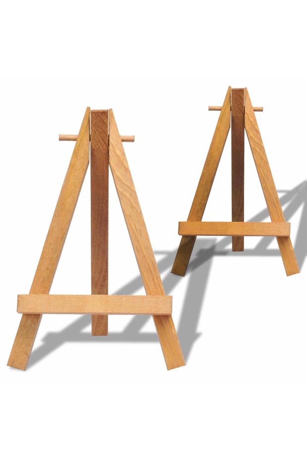 Masa üstü Şövale, Ahşap, Mini Şövale, Ayaklı, Resim Şövalesi 21cm Boyunda 100 Adet - 1