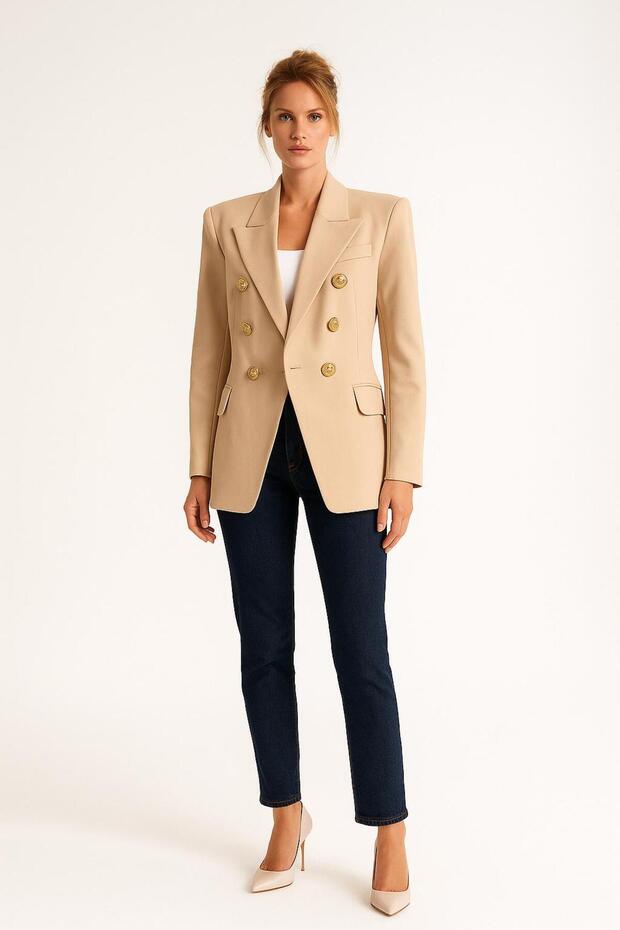 Düğmeli Casual/Şık Ceket - 1