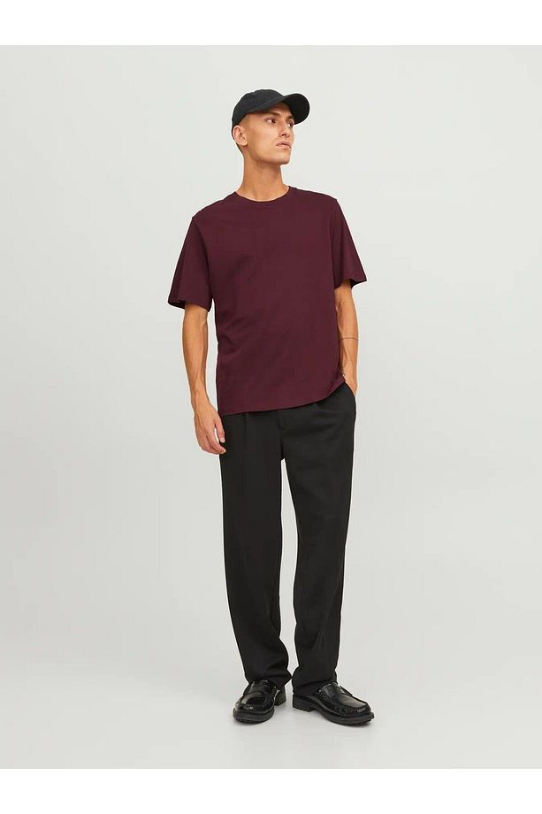 JJEORGANIC BASIC TEE SS O-NECK NOOS - Port Royale 12156101-PO - 4