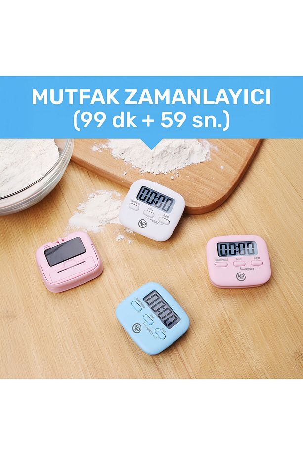 NPO NPT05M Mutfak,Ders,Yemek için 99:59dk Dijital Alarm Kronometre,Pomodoro Öğrenci Motivasyon Saati - 3