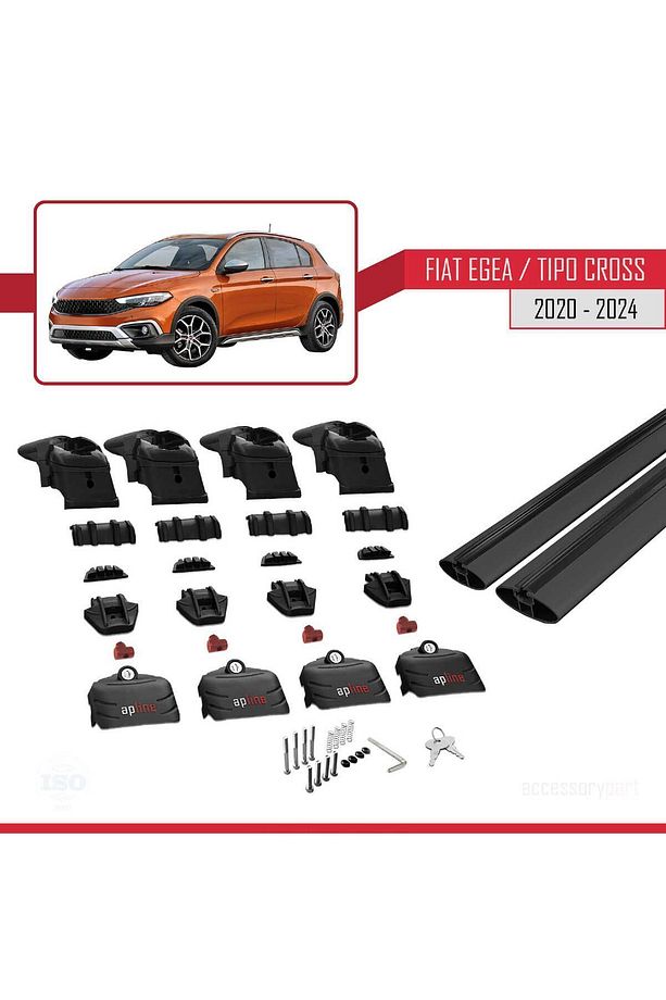 Fiat Egea Cross 2020 2021 2022 2023 2024 2025 Ace-2 Ara Atkı Tavan Barı Siyah - 4