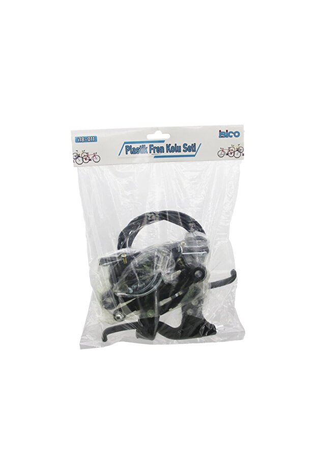 PLASTİK BİSİKLET FREN TAKIMI SET 2PCS FREN KOLU - 1PCS FREN TELİ - 4PCS FREN MEKANİZMA - PABUÇ (52 - 1