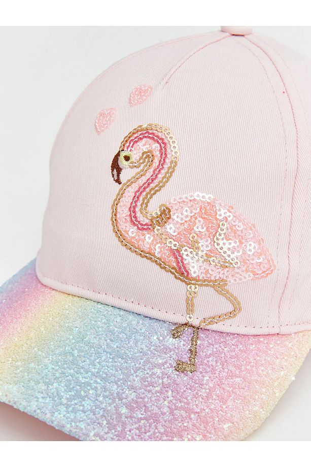 Flamingo Desenli Kız Çocuk Kep Şapka - 3