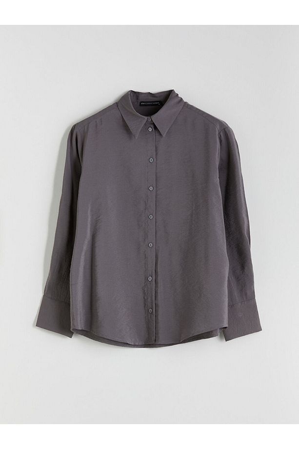 LCW Oversize Modal Karışımlı Kadın Gömlek - 1