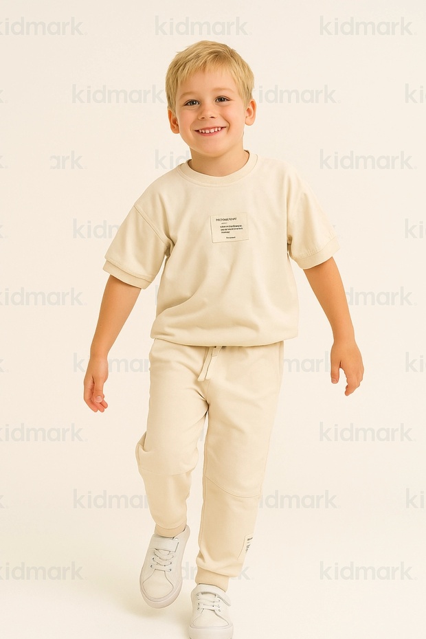 Boy's Future Goals 100% Cotton Seasonal Cream Suit