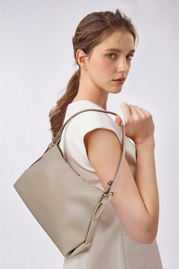 Women's Mink Shoulder Bag with Adjustable Strap