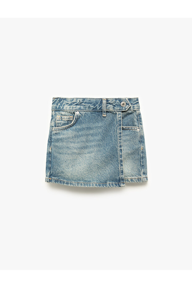 Girl'S Light Indigo Denim Skort