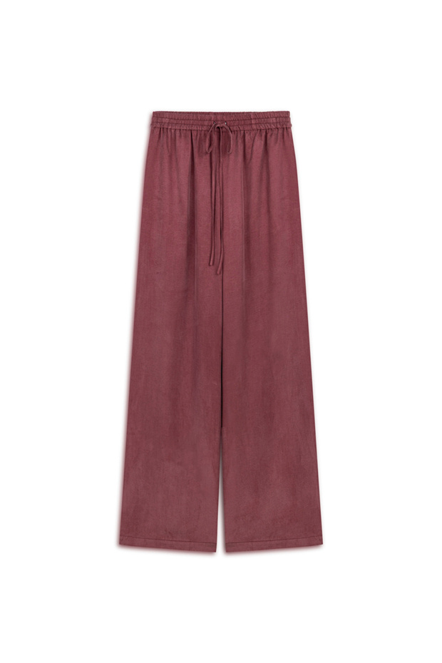 Elastik bel wide leg pantolon - 3
