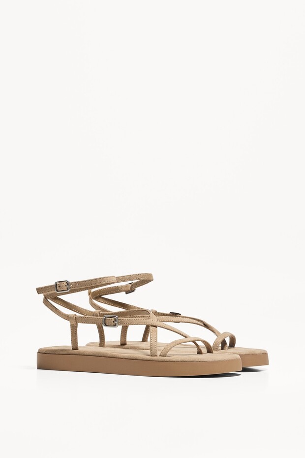 Bantlı düz sandalet - 1