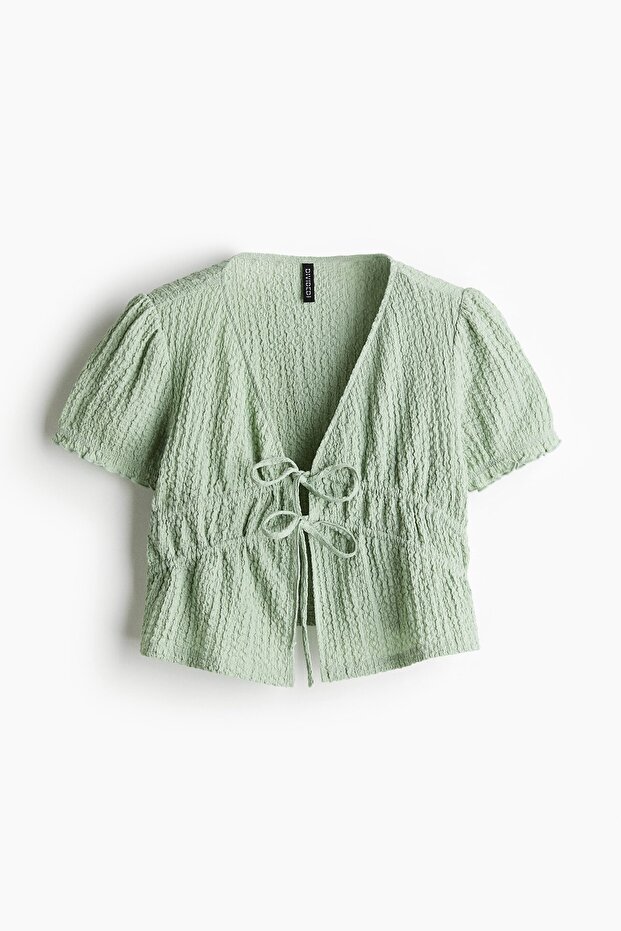 Önü Bağcıklı Krinkle Üst - 4