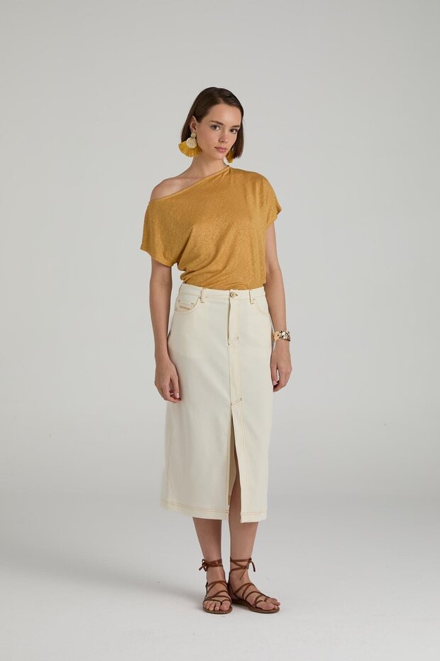 Slim Fit Midi Skirt