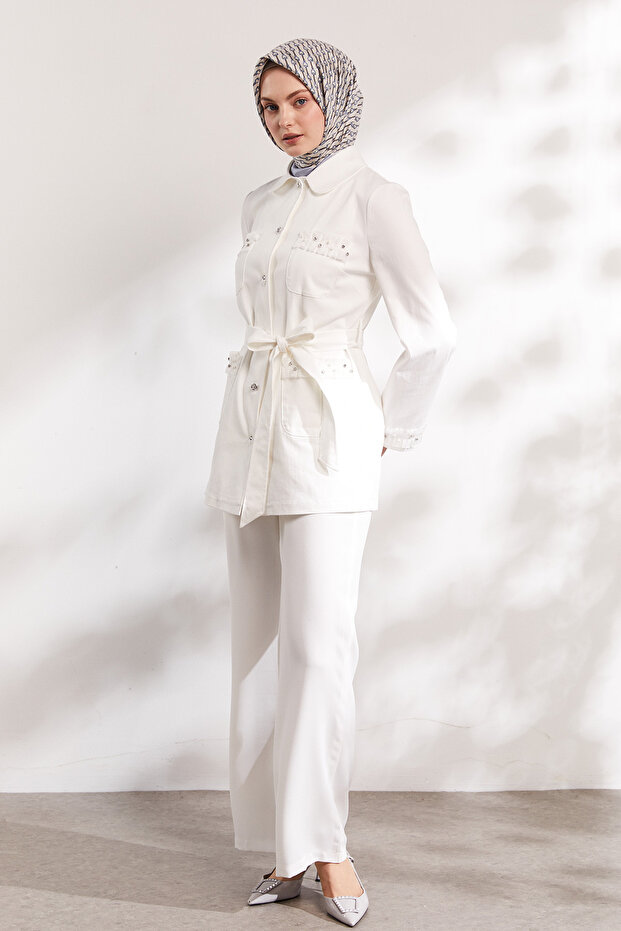 Kurdeleli Kuşaklı Ceket - 2