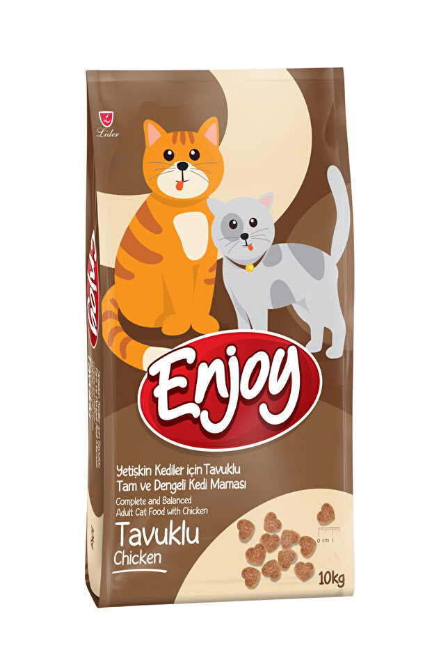 Enjoy Yetişkin Kediler için Tavuklu Tam ve Dengeli Kedi Maması 10 kg
