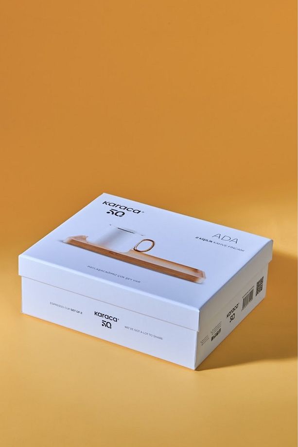 Ada Bambu Tabaklı 2 Kişilik Kahve Fincanı 90 ml - 5