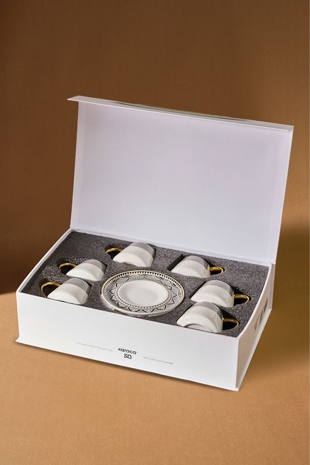 Globe 6 Kişilik Kahve Fincanı Takımı 80 ml Klasik - 7