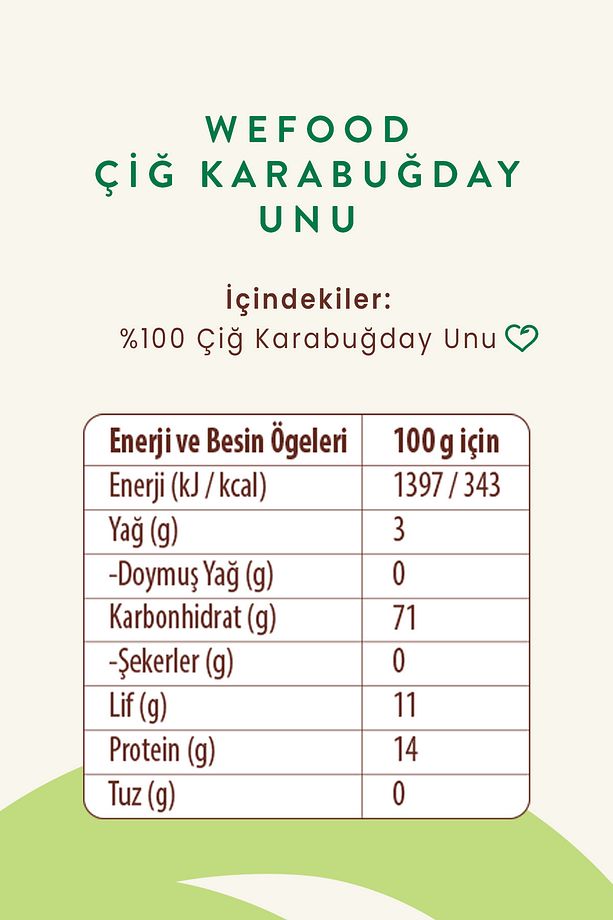 Glütensiz Vegan Katkısız Çiğ Karabuğday Unu 350 Gr - 3