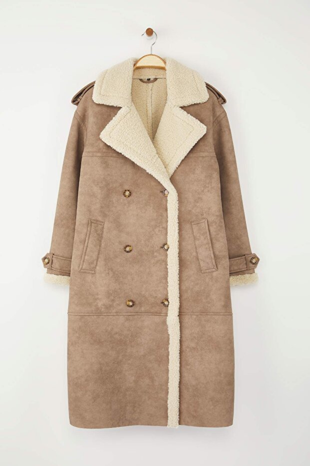 Norkový oversize kabát TWOAW25KB00006 - 9