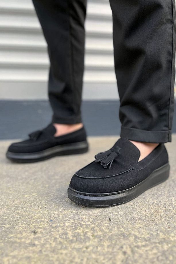 Erkek Siyah Süet Loafer Ayakkabı,Klasik Ayakkabı,Yazlık Ayakkabı - 2