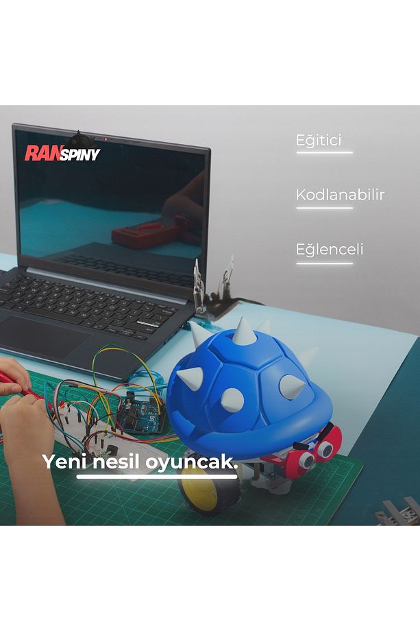 Spıny: Kodlanabilir Bluetooth'lu Yeni Nesil Eğitici Eğlenceli Kendin Yap Kaplumbağa Robot - 4