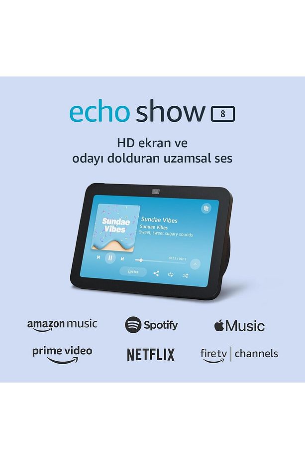 Echo Show 8 Smart Display With Alexa Siyah-e - 2