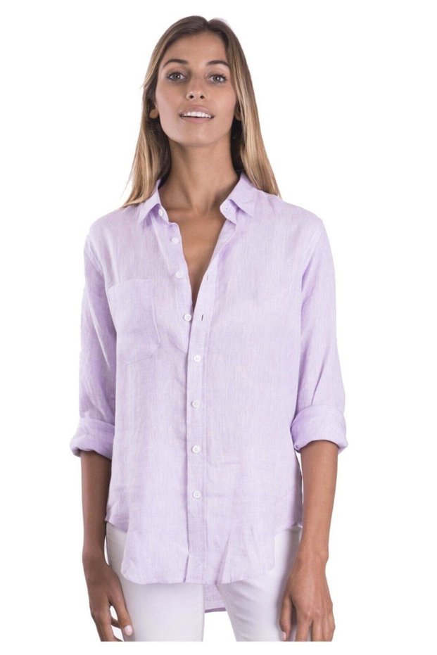Women's Relax Fit Linen Linen Shirt