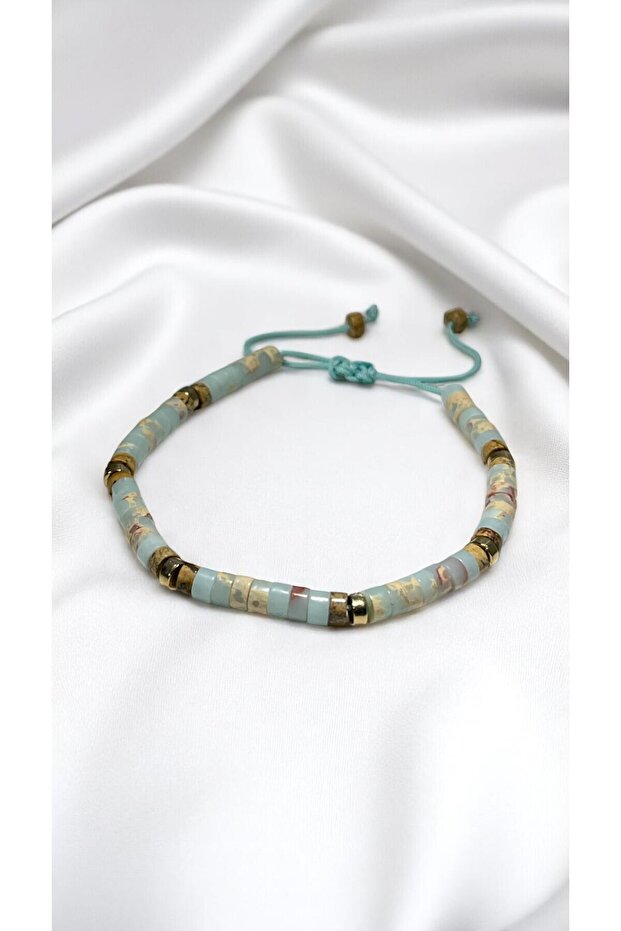 Natural Agalmatolite Stone Handmade Bracelet – Balancing and Supporting Spiritual Calm