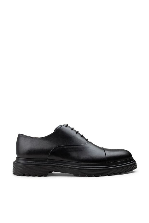Genuine Leather Men's Black Daily Shoes
