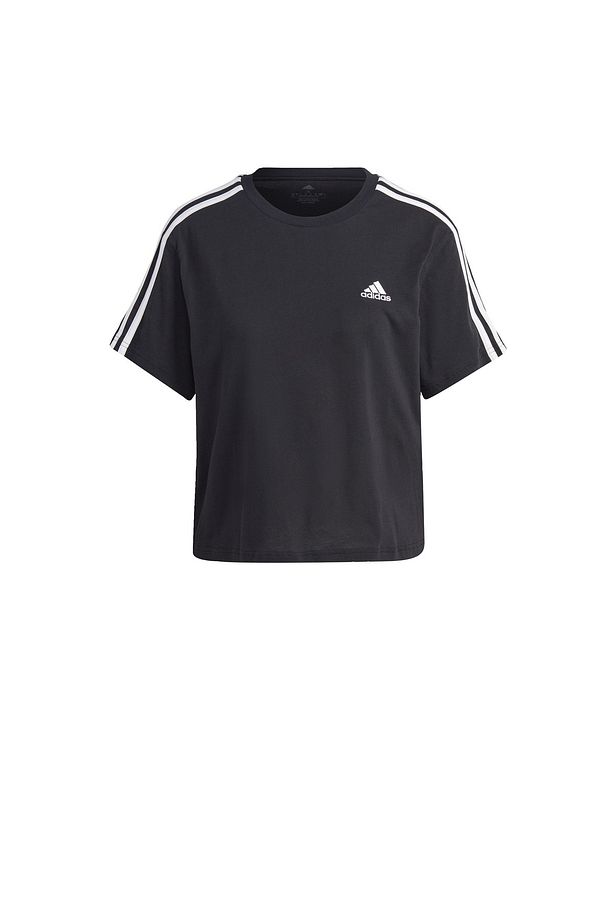 Essentials 3-stripes Single Jersey Crop Üst - 7