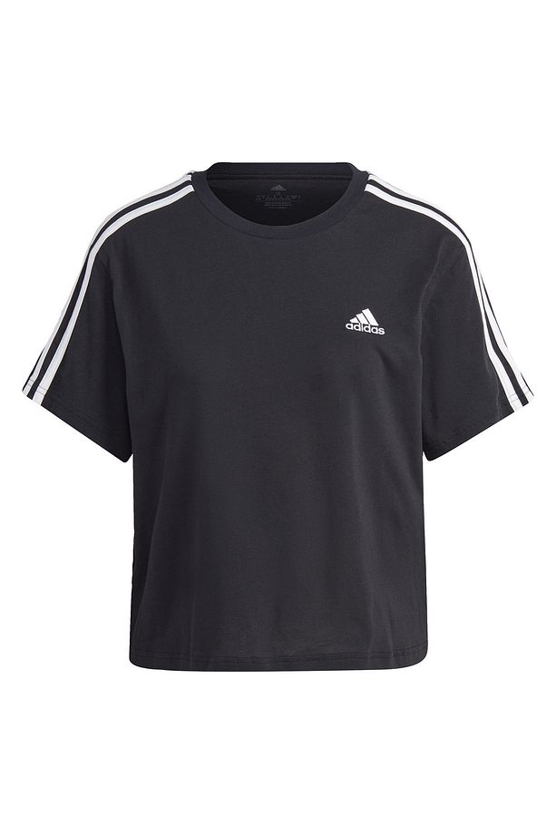 Essentials 3-stripes Single Jersey Crop Üst - 4