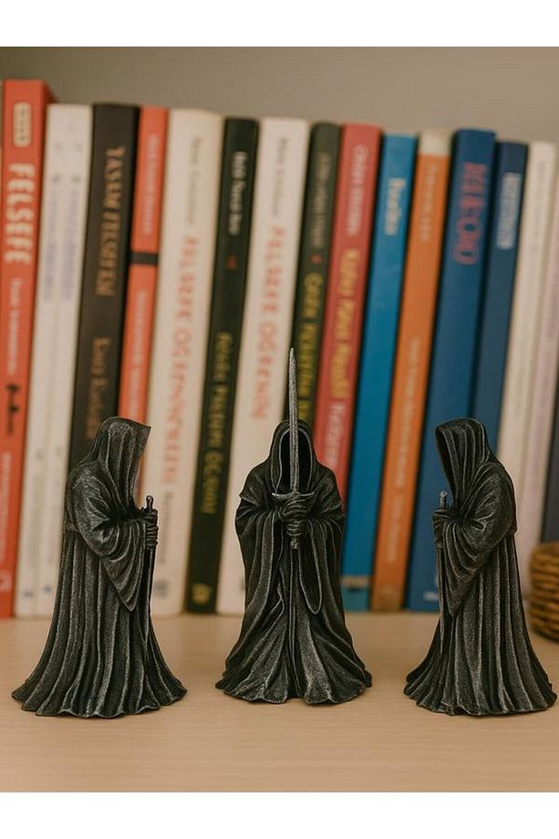 3’lü Siyah Nazgûl Figürü – Gotik Dekoratif Koleksiyon 3d Biblo/figür Seti - 6