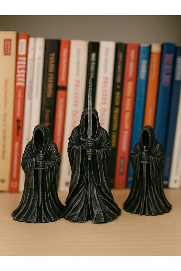 3’lü Siyah Nazgûl Figürü – Gotik Dekoratif Koleksiyon 3d Biblo/figür Seti - 7