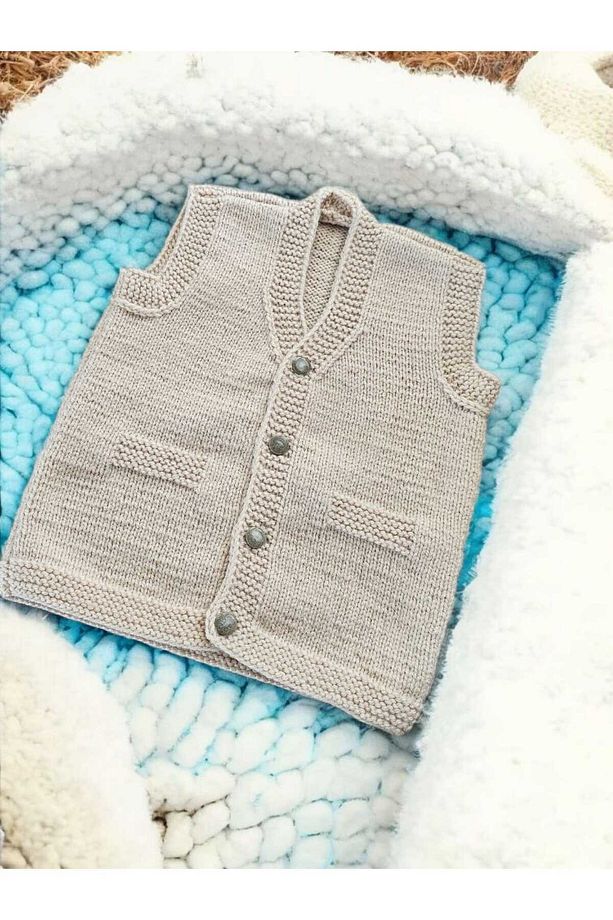 El Örgüsü Bebek Yeleği - 4