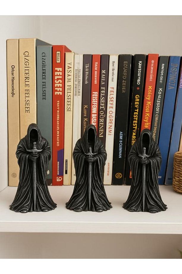 3’lü Siyah Nazgûl Figürü – Gotik Dekoratif Koleksiyon 3d Biblo/figür Seti - 3