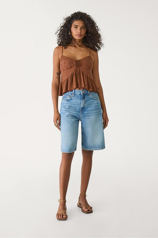 D95 Denim Bermuda Şort - 3