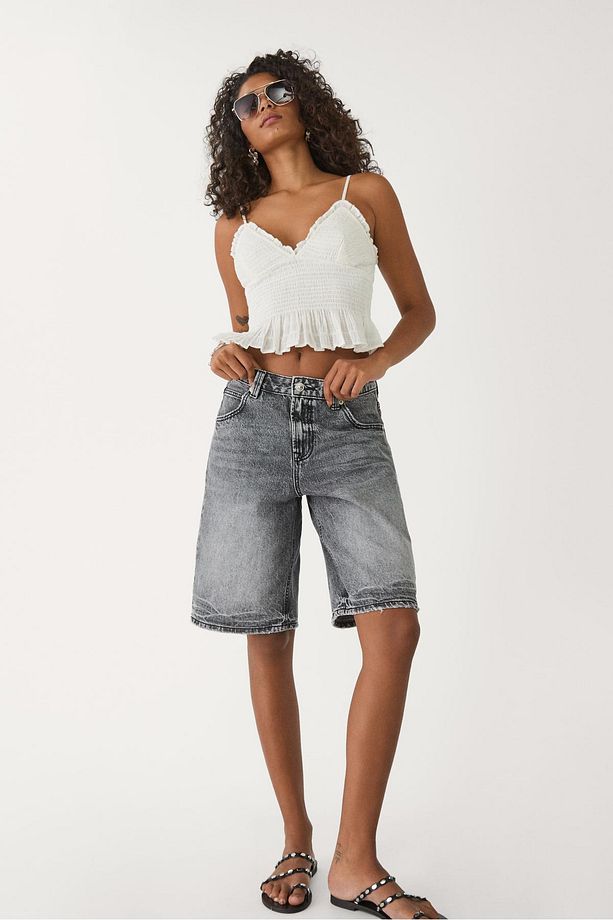 D95 Denim bermuda şort - 1