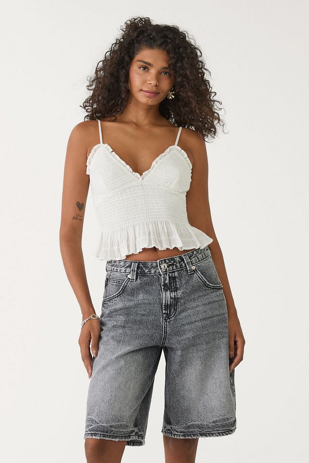 D95 Denim bermuda şort - 4