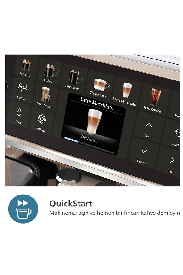 5500 Serisi LatteGo süt sistemi Espresso, Latte, Cappuccino TAM OTOMATİK Kahve Makinesi - 5